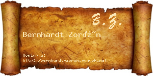 Bernhardt Zorán névjegykártya